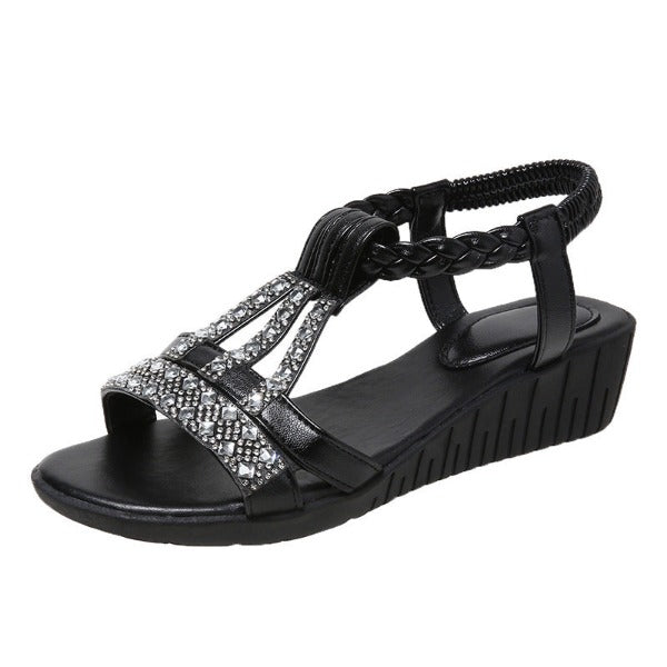 Star® | Sandales Orthopédiques À Bout Ouvert Avec Strass