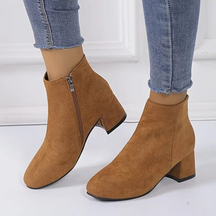 Fany® | Bottines à Talon Carré Chic