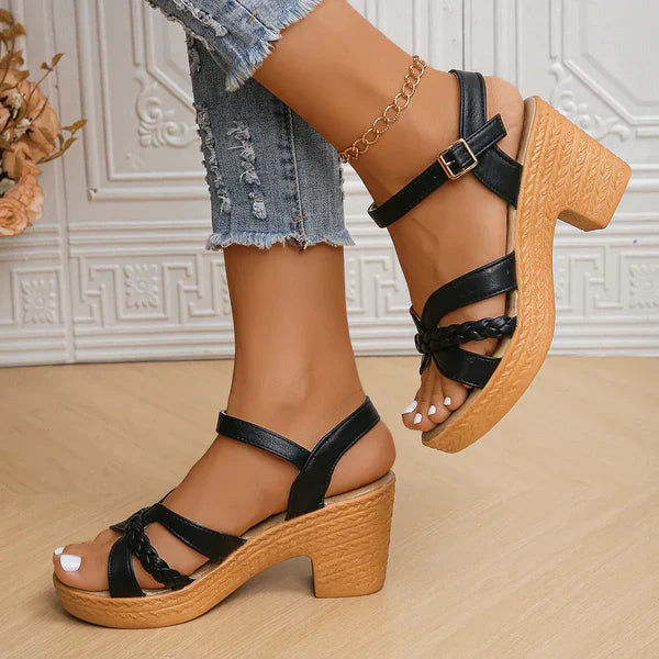 Vivale® | Plateforme sandales à talons hauts avec bride à la cheville
