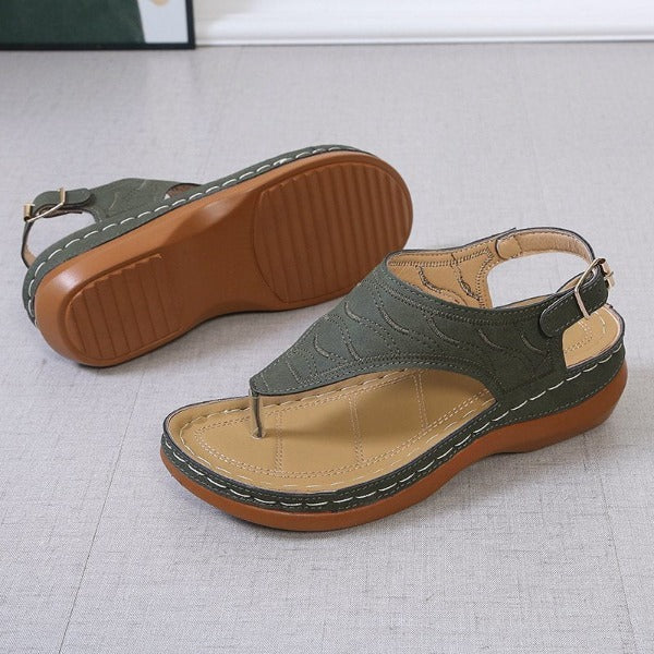 Alice® | Sandales orthopédiques brodées en cuir