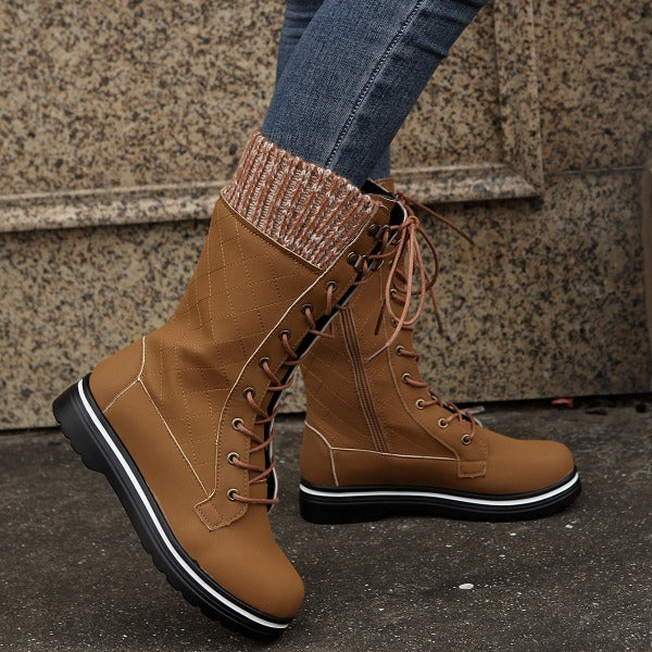 Western Chic® | Bottes longues à lacets pour mollets moyens