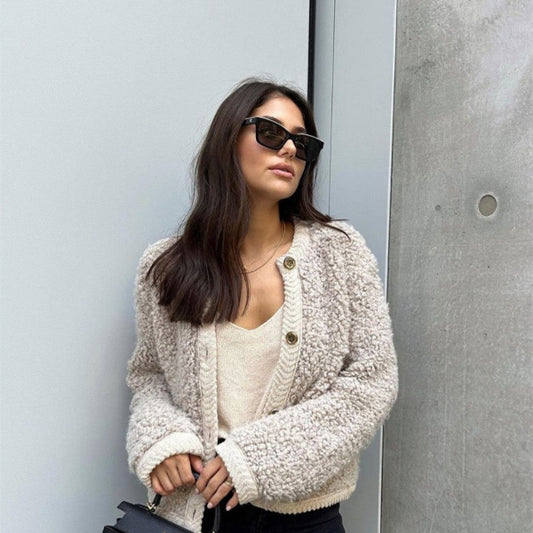 Valeya® | Cardigan Court en Maille Tricotée